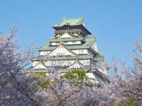 Photo, castillo de osaka, ciudad, historia, 