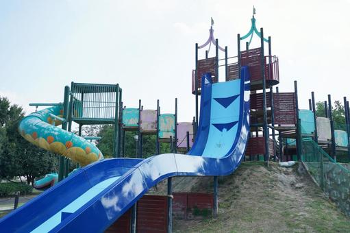 佐賀 干潟よか公園 滑り台3 干潟よか公園,滑り台,すべり台の写真素材