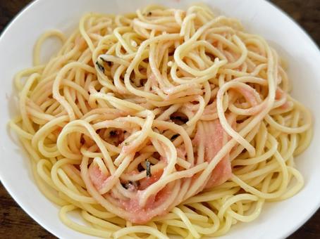 Cod roe spaghetti, JPG Cod roe spaghetti, JPG