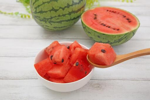 カットすいか スイカ,カットすいか,果物の写真素材