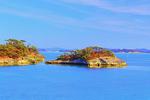 馬の背から眺望する冬の松島湾 水,海,松島湾の写真素材