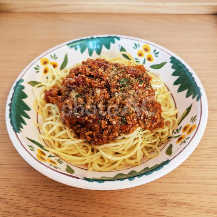 病院食　スパゲッティー　ミートソース 病院食,スパゲッティー,ミートソースの写真素材