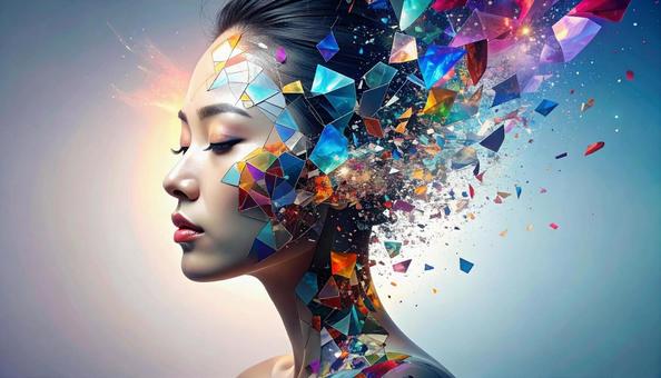 女性のアートポートレート 女性のアートポートレートの写真