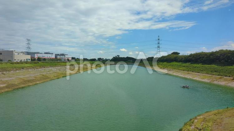 権現堂川 権現堂川,川,一級河川の写真素材