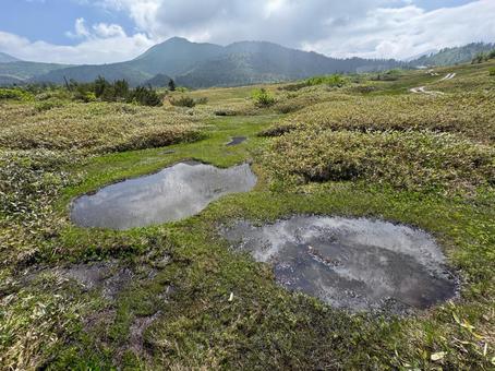 弥陀ヶ原にあるガキの田 弥陀ヶ原にあるガキの田 ガキの田,池塘,弥陀ヶ原の写真素材