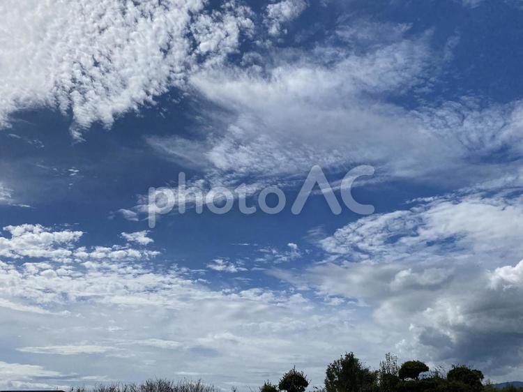 晴天 雲,くも,青空の写真素材