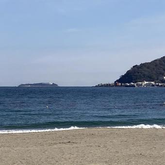 Hatsushima and the sea in February, JPG