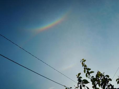 Photo, ring zenith arc, invert rainbow, sky, 