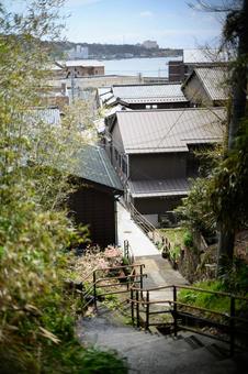 佐渡ヶ島の街並み 佐渡ヶ島の街並み,佐渡島の街並み,佐渡島の写真素材