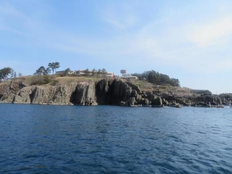 福井県の有名な観光地の東尋坊の風景 福井県の有名な観光地の東尋坊の風景 東尋坊,福井,坂井市の写真素材
