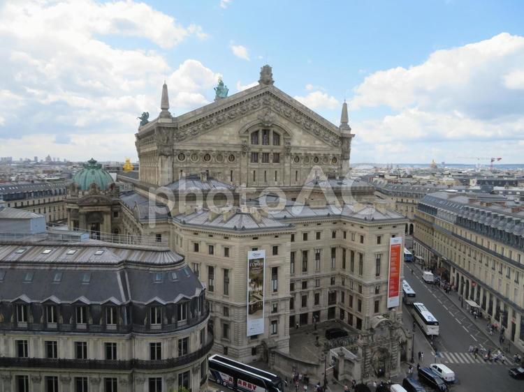フランス、パリ中心部、オペラ座周辺の景色 パリ中心部,展望,風景の写真素材