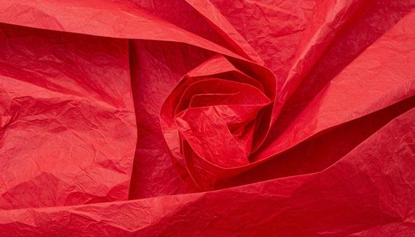 質感のある赤の和紙素材の写真