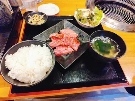 焼肉ランチセット 焼肉,定食,ランチの写真素材