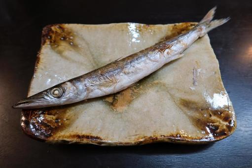 カマスの塩焼き(引き撮影) カマスの塩焼き(引き撮影) カマス,水カマス,塩焼きの写真素材