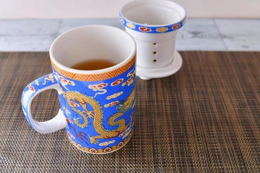 中国茶 中国茶 中国茶,烏龍茶,マグカップの写真素材