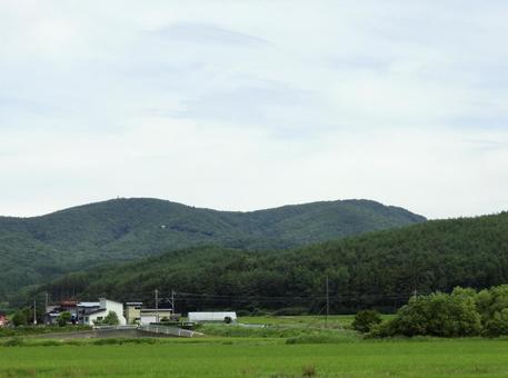 青森県東津軽郡平内町小豆沢の農村景観 青森県東津軽郡平内町小豆沢の農村景観 平内町,夏泊半島,小豆沢の写真素材