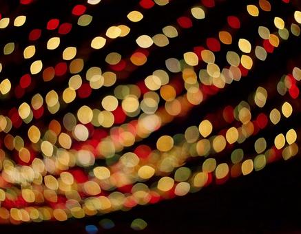 クリスマス時期のイルミネーションと光5 光,イルミネーション,ボケの写真素材