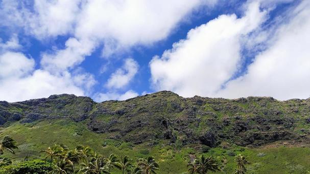 ハワイ シーライフパーク裏の山 ハワイ シーライフパーク裏の山 ハワイ,シーライフパーク,オアフ島の写真素材