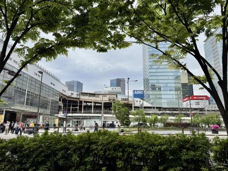 秋葉原駅の風景　曇り空 駅,仕事,旅行の写真素材