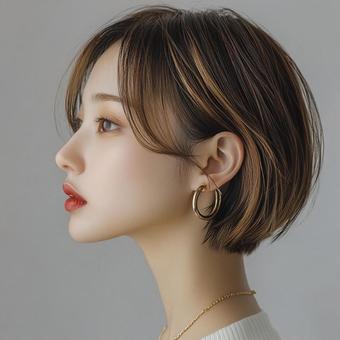 女性 ヘアカット 女性 ヘアカットの写真