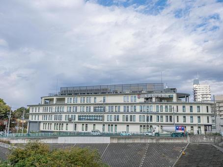 田園調布中央病院 町並み,風景,多摩川の写真素材