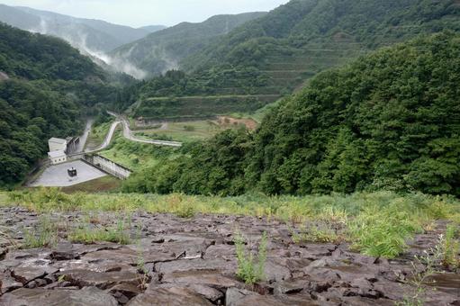 福井県-桝谷ダム 福井県-桝谷ダム 桝谷ダム,ダム,ロックフィルダムの写真素材