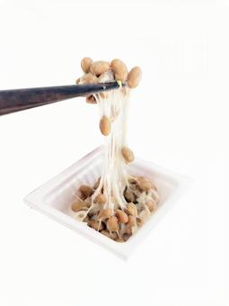 納豆 納豆,箸,大豆の写真素材