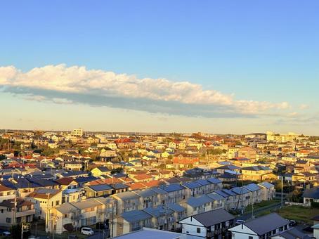 夕焼けの空の写真