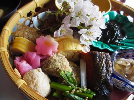 お花見弁当 お花見弁当 花見,弁当,春の写真素材