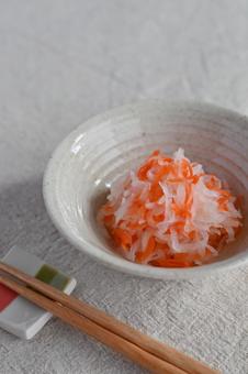 紅白なます 紅白,なます,酢の物の写真素材