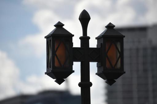 Photo, tenmabashi, street light, old yodogawa, 