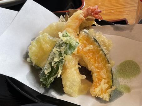 Photo, tempura, aliments frits, crevette, 