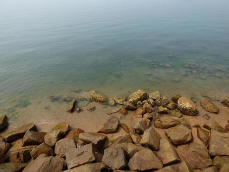 穏やかな波打ち際001 海岸,波打ち際,自然の写真素材