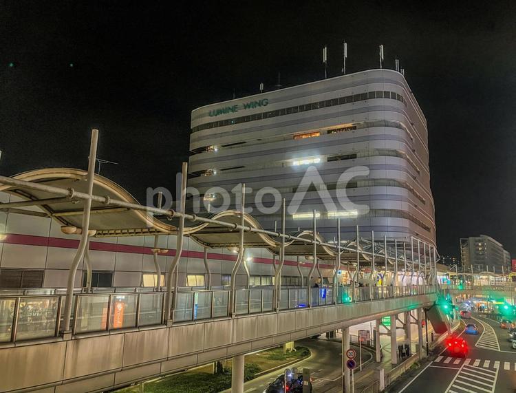 【神奈川県】鎌倉市・大船駅 大船駅,夜,夜景の写真素材