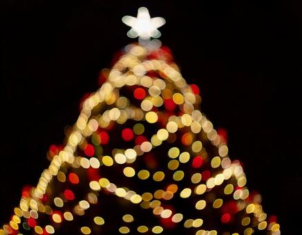 クリスマス時期のイルミネーションと光3 光,イルミネーション,ボケの写真素材