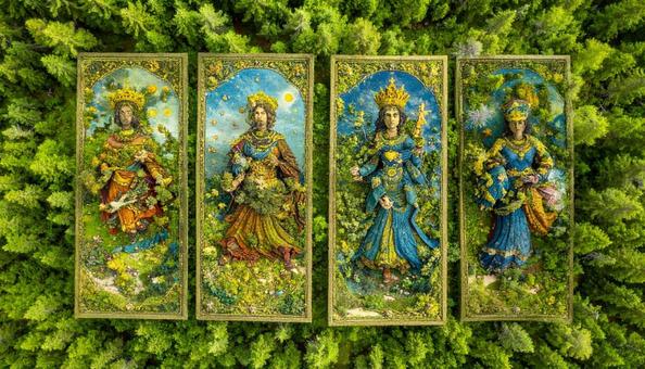 キング、クイーン、ナイト、ペイジ キング、クイーン、ナイト、ペイジの写真