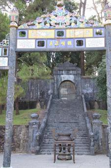 ベトナムフエのミンマン帝廟 ミンマン帝廟,廟,ベトナムの写真素材