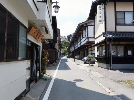 草津温泉 湯畑付近 温泉旅館街 草津温泉,湯畑付近,温泉街の写真素材