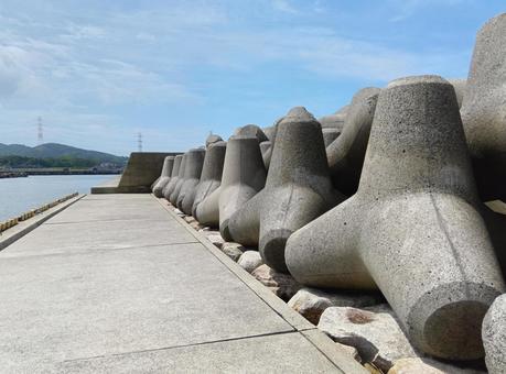 Tetrapods on the wharf, JPG