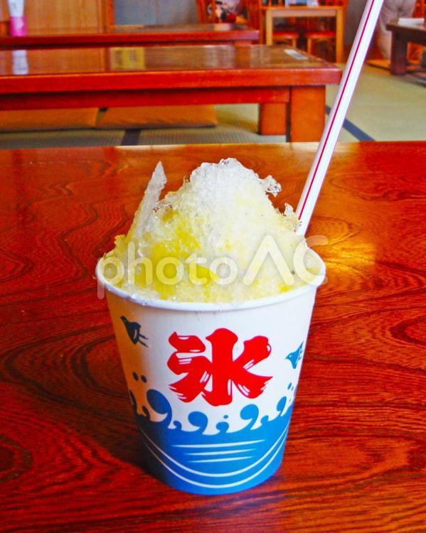 かき氷　レモン味 かき氷,レモン味,レモンの写真素材