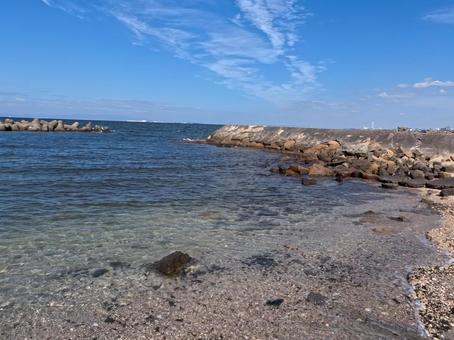 海 海岸,海,防波堤の写真素材