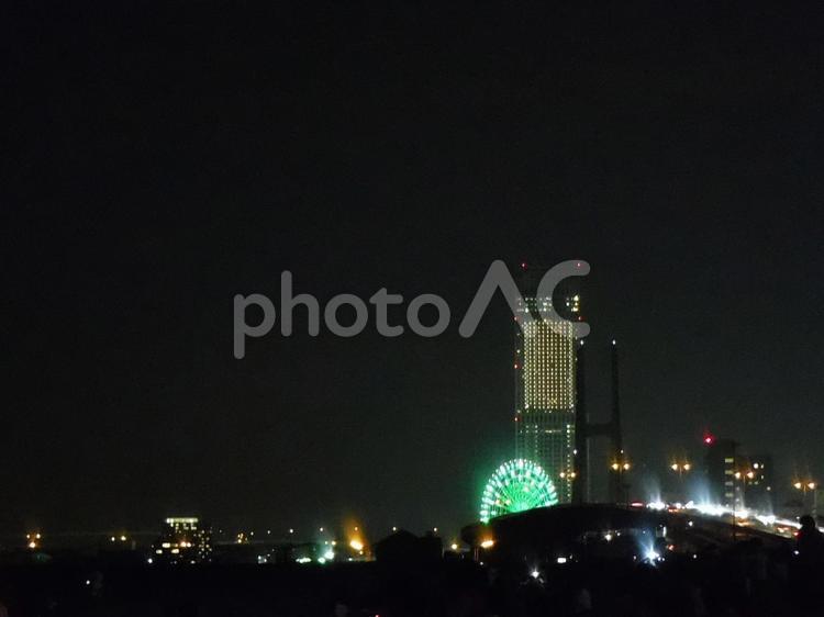 りんくうタウン　夜景 夜景,ネオン,高層ビルの写真素材