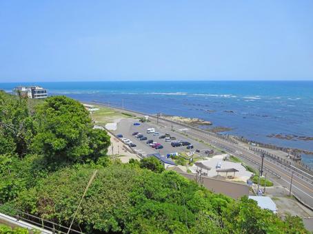 御前崎灯台からの景色 御前崎灯台からの景色 御前崎灯台,灯台,御前崎の写真素材