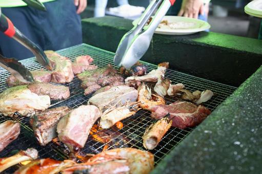 バーベキューのイメージ バーベキューのイメージ 海鮮,焼肉,グリルの写真素材