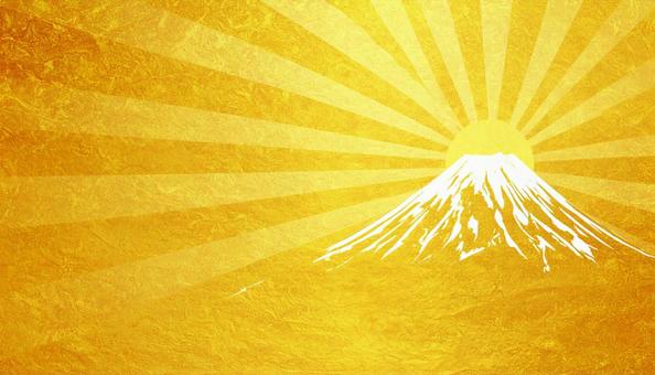 富士山 光 金色の紙の質感のある背景 富士山 光 金色の紙の質感のある背景の写真