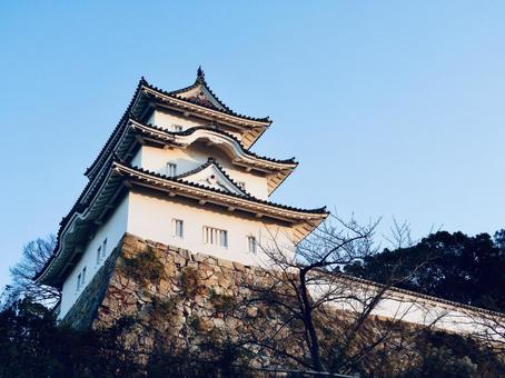 明石城坤櫓を見上げる2 明石城坤櫓を見上げる2 明石城,坤櫓,城の写真素材