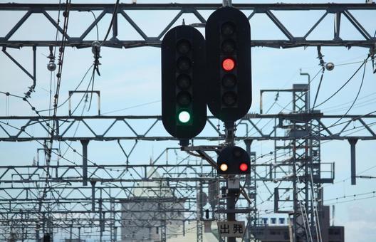 Photo, signal, electric train, railway, 
