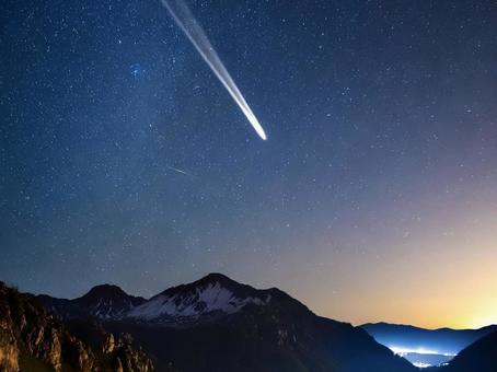 綺麗な流れ星・夜空 綺麗な流れ星・夜空の写真