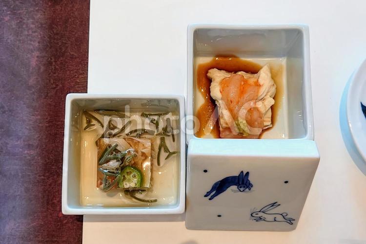 美味しい和食（蟹、湯葉、エビ） 和食,日本食,コース料理の写真素材