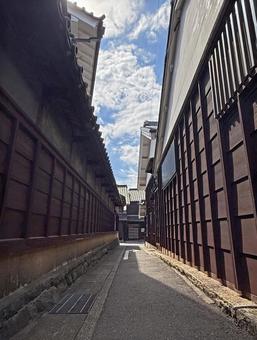 有松宿の路地 有松宿,東海道,路地の写真素材